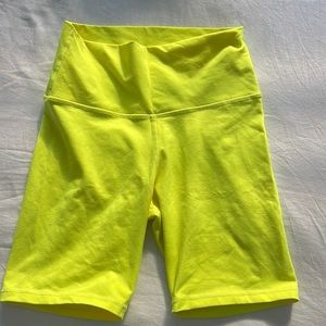 Aerie Biker Shorts | Neon Yellow | Medium ⚡️